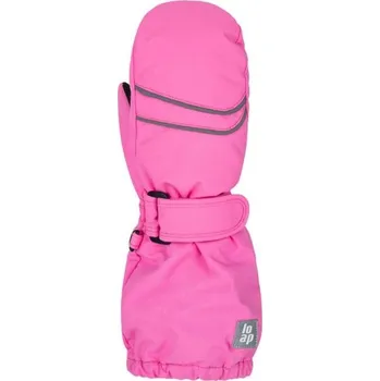 Rukavice Dětské palčáky LOAP RUPON 1/2 Růžová, Tmavě šedá