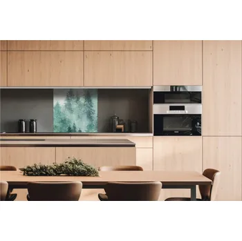 Obklad DIMEX | Dibond za kuchyňskou linku DBW-06060-140 | 60 x 60 cm | Mlha v lese + Dibond deska za kuchyňskou linku DIMEX v rozměru 60 x 60 cm, motiv Mlha v lese