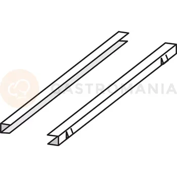 Vsuvy z nerezové oceli na police - sada 2 ks. | MEATICO, PA1100