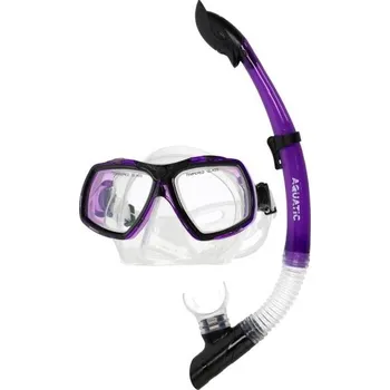 Potápěčské vybavení Potápěčský set AQUATIC FOX SET UNI Fialová, Transparentní, Černá, Bílá