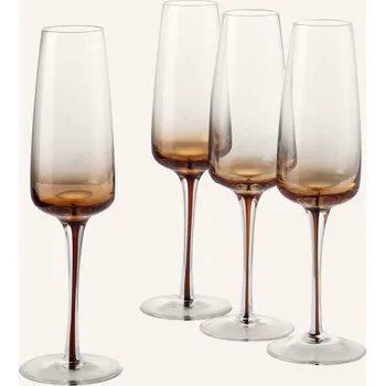 Sklenice Broste Copenhagen Sada 4 Skleniček Amber Na Šampaňské, bílá /...