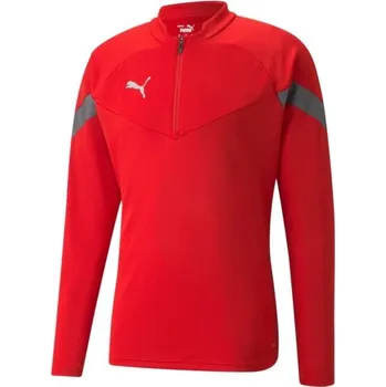 Pánská mikina Pánská sportovní mikina Puma TEAMFINAL TRAINING 1/4 ZIP TOP XL Červená, Šedá, Bílá