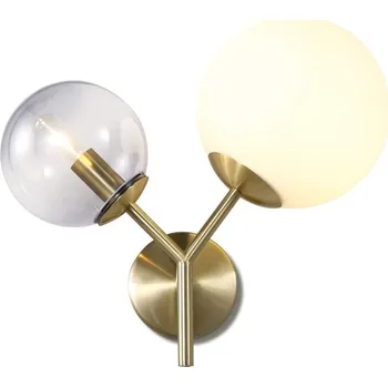 Nástěnné svítidlo Toolight - nástěnná skleněná lampa E27 60W APP1012-2W, zlatá, OSW-09481