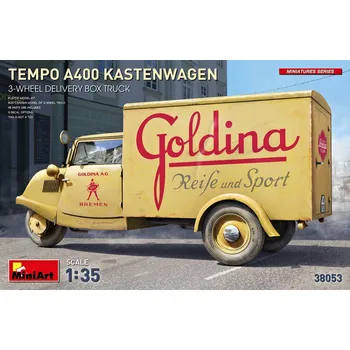 Plastikový model 1/35 Tempo A400 Kastenwagen 3-Wheel Del.Box Truck