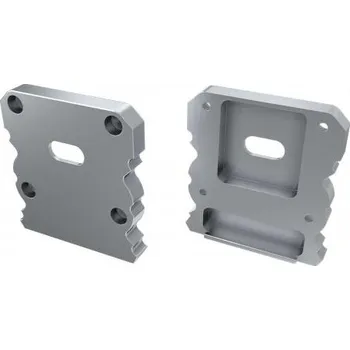 LED lišta LEDLabs ALU záslepka pro LUMINES LED profil TALIA M1+TALIA stříbrná s otvorem