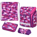 Herlitz aktovka Midi růžová kostky