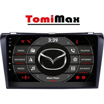 Autorádio TomiMax Mazda 3 Android 14 autorádio s WIFI, GPS, USB, BT HW výbava: 4 Core 2GB+32GB LOW - Model auta: Mazda 3 2003-2009, Velikost obrazovky: Dotyková obrazovka: 9"