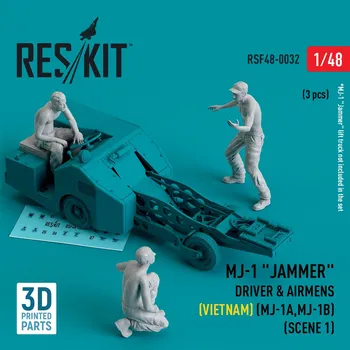 Plastikový model 1/48 MJ-1 Driver&airmens (Vietnam) scene 1 (3 pcs)
