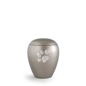 Smuteční dekorace Zvířecí urna Crystal Paw - Fumé 0,5l