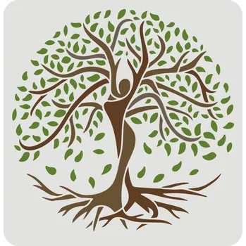 Šablona, vzor STROM ŽIVOTA, 30X30 cm, 1 kus