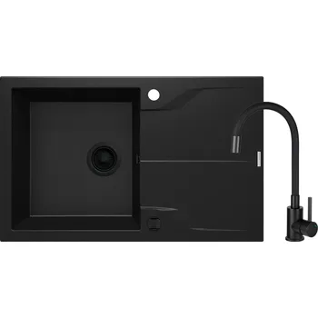 Deante Andante dřezy s baterií černá/černá ZQNNN113