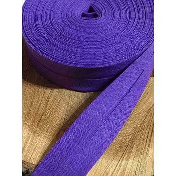 Šikmý proužek bavlněný šíře 30 mm zažehlený fialová tm.