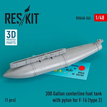 Plastikový model 1/48 300 Gal.centerl.fuel tank w/ pyl. F-16 type 2
