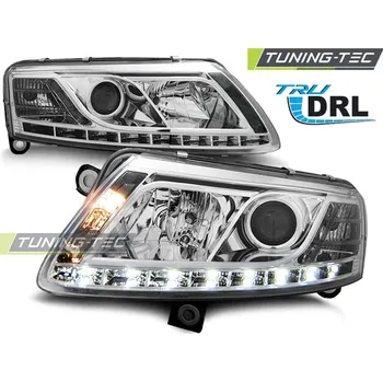 Přední světlomet SVĚTLOMETY TRUE DRL CHROMOVANÉ pro AUDI A6 C6 04.04-08