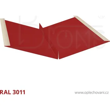 Střešní lemovaní Úžlabí rš 625 vínově červená