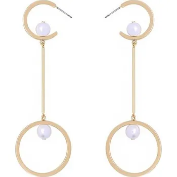 Náušnice Flamenco Mystique Elegantní Visací Náušnice Kruhy K908, 9 cm délka, 3 cm šířka, ze slitin neušlechtilých kovů