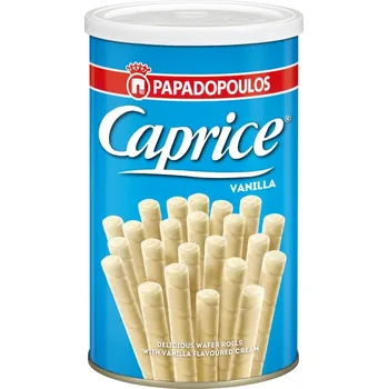 Čokoládová tyčinka Papadopoulou Caprice plněné trubičky Vanilla 250g