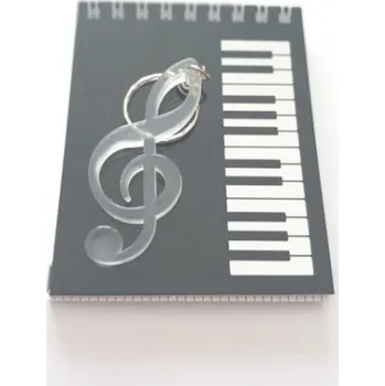 Dárkový balíček pro hudebníky - hudební blok a průhledný přívěšek