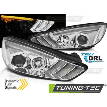 Přední světlomet FORD FOCUS MK3 15-18 CHROME DRL LED SEQ INDICAOR