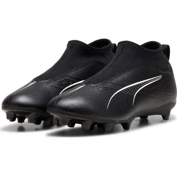 Kopačky Puma Ultra Match+ Laceless Junior Firm Ground Football Boots Black/White 4 (37)