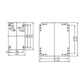 Rozvaděč Schneider Electric NSYMM3025 Plný montážní panel 300X250