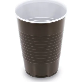 Jednorázové nádobí Pohár kávový hnědo-bílý 0,18 l, 100 ks 469788