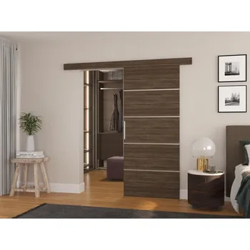 Interiérové dveře Posuvné dveře Tony - 86 cm s tlumeným dojezdem Barva: Choco