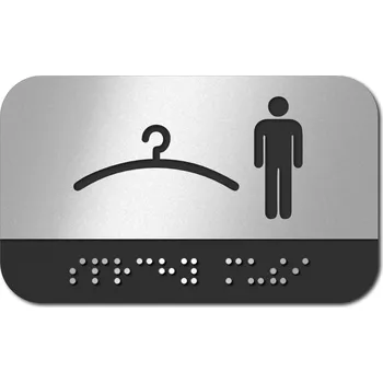 Papír CEDULKA NA DVEŘE PRO NEVIDOMÉ (Braillovo písmo) - ŠATNY muži - 100x60