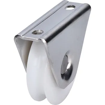 příslušenství k bráně kolečko pro posuvnou bránu VK78/16-UN, nylon/nerez - kladka ø 78 mm pro bránu po kolejnici, montáž pod rám, profil U, nosnost 200 kg, nerez /AISI304