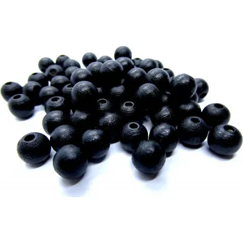 Dětské navlékací korálky Pro Háčkování Dřevěný korálek 8 mm černý