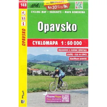 Opavsko 1:60 000 cyklomapa Shocart číslo 148 - ShoCart