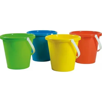 Hračka na písek Kyblík dětský plastový jednobarevný 17cm na písek 4 barvy