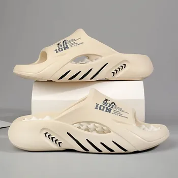 Dámské sandále Pánské pantofle s masážní vložkou Velikost: 46-47, Barva (Varianta): Béžová