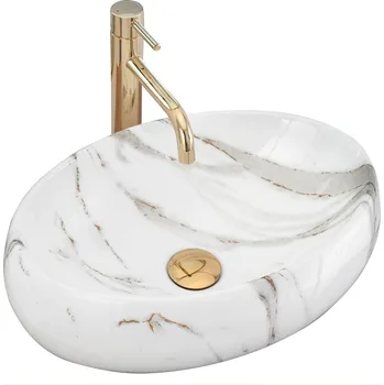 Umyvadlo Rea Linda Lava umyvadlo, 49 x 34 cm, imitace kamene-lava, REA-U8695