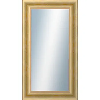 Zrcadlo DANTIK - Zarámované zrcadlo - rozměr s rámem cca 50x90 cm z lišty KŘÍDLO velké zlaté patina (2772)