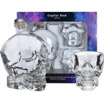Rum Crystal Head se 2 sklenicemi 40% 0,7l (darčekové balenie 2 poháre)