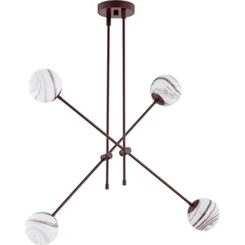 Argon 1842 - Lustr na tyči ABSOS 4xE14/7W/230V alabastr hnědá