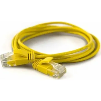 Síťový kabel Wantec wW Patch kabel CAT6A (asi 2,8 mm) UTP žlutý 25 m (7294)