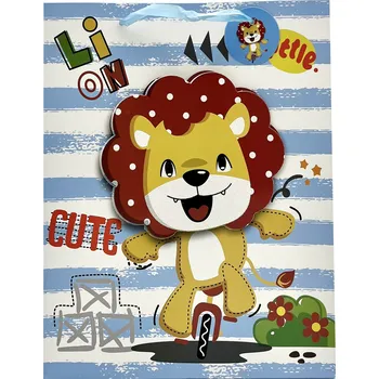 Dárková taška Giftee Dárková taška 3D lvíček 26x33 cm