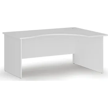 Psací stůl Ergonomický kancelářský psací stůl PRIMO WHITE, 160x120 cm, pravý, bílá