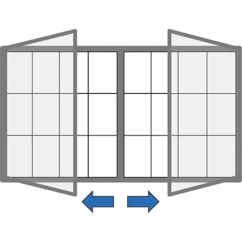 Informační tabulka Venkovní vitrína magnetická, s dvoukřídlými dveřmi, 1940 x 1000 mm