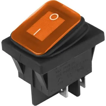 vypínač CARMOTION | Přepínač kolébkový hranatý velký oranžový 22x30 mm, 86543