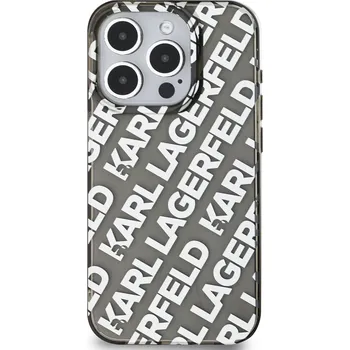 Pouzdro na mobilní telefon Zadní kryt Karl Lagerfeld IML Electroplated Repeated Logo Apple pro iPhone 15 Pro, stříbrná