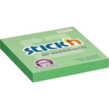 Samolepící bloček Bloček Hopax 360, 76 x 76 mm, zelený