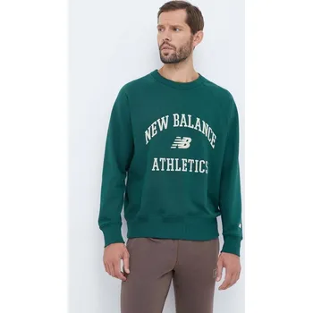 Pánská mikina Bavlněná mikina New Balance MT33550NWG zelená 79X, vel. XL