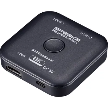 SpeaKa Professional SP-11990132 2 porty HDMI přepínač UHD 8K -at- 60 Hz lze použít oboustranně 7680 x 4320 Pixel