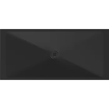 Sprchová vanička GSI Keramická sprchová vanička, obdélník 170x80x2cm, černá mat, 46170826