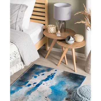 Koberec Vícebarevný koberec 80 x 150 cm s abstraktním vzorem rozlité barvy Beliani