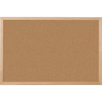Q-Connect Korková nástěnka dřevěný rám 90 x 60 cm hnědá