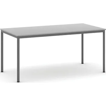 Jídelní stůl Jídelní stůl, 160x80 cm, tmavě šedá podnož, šedá